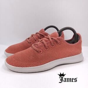 Allbirds Tree Runner Lace Up Athletic Running Shoe Womens Size 8 Red White